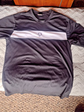 Vintage Nike Center Swoosh T Shirt Mens M Y2k Black Soccer Jersey Shirt Rare picture