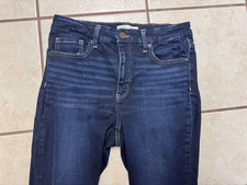BKE Parker Universal Fit Mid-Rise Straight Leg Jeans Dark Wash Distressed 28/34 picture