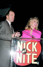 Rich Cronin Barbara Eden at 1995 Nick at Nite Upfront at Loews Hot- Old Photo picture