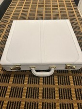 MASONIC OES  HOJ DOI ALL WHITE HARD BRIEF CASE, ORDER OF EASTERN STAR BREIFCASE picture