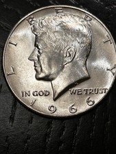 1966 50c Kennedy Half Dollar, 40% Silver, Uncirculated FS-101 ERROR picture