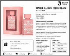 Bade'e Al Oud Nobles Blush by Lattafa 3.4 oz EDP Perfume Women New in Box picture
