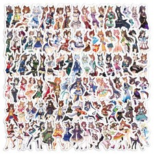 Mix 10/50 PCs Uma Musume: Pretty Derby Animate Gift Luggage Doodle Car Stickers picture