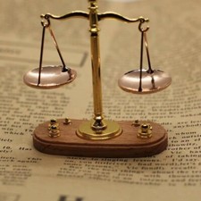 Mini Justice Scale: Elegant Vintage Décor with Timeless Charm picture