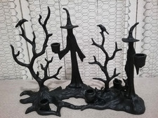 Pottery Barn Witch Centerpiece 5 Taper Candle Holder New picture