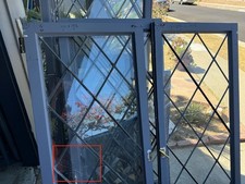 Vintage Antique Tudor Diamond Window Lot of 6 Window Sashes and Panes + 1 Pane picture
