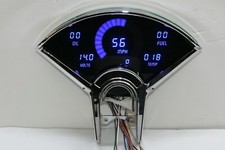Chevy Bel Air DIGITAL DASH PANEL FOR 1955-1956 Gauges Intellitronix BLUE LEDs picture