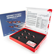 Herpa 1/200 F-5E Tiger II Patrouille Suisse 6 Aircraft Set Diecast 85.001808 picture