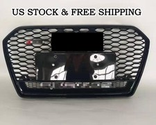 For 2016-2018 Audi A6 S6 C7.5 RS6 Style Front Bumper Honeycomb Grill Gloss Black picture