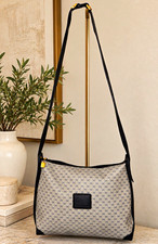 Authentic Vintage Gucci Micro GG Navy Canvas Shoulder Bag picture