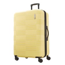 American Tourister NXT Hardside Large Checked Spinner Suitcase - Yellow: picture