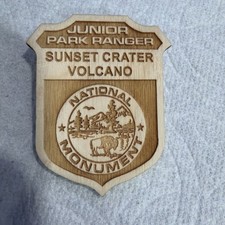 Junior Park Ranger Sunset Crater Volcano National Monument Wood Badge picture