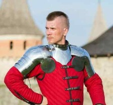 Medieval Gorget and Pauldrons Armor Wearable LARP SCA costume Reenactment Armor picture