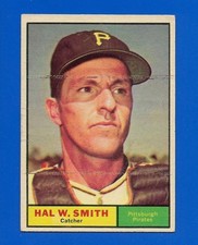 1961 Topps #242 Hal W. Smith Pittsburgh Pirates SP Short Print Centered EX picture