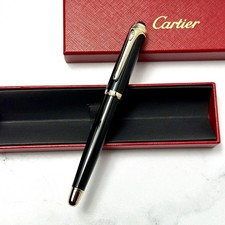 Cartier Black Gold Composite Executive Rollerball Pen Rare AD VIP Gift picture