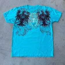 Y2K Turquoise Eagle Graphic T-Shirt picture