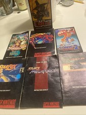 Vintage Video Game Manual SNES And Sega. picture