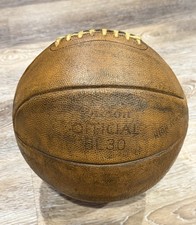 Vintage 1940s Wilson BL30 Laced Leather Basketball – Restored/Rebladdered picture