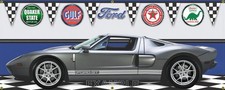 2006 FORD GT TUNGSTEN GRAY CAR GARAGE SCENE BANNER SIGN ART MURAL VARIOUS SIZES picture