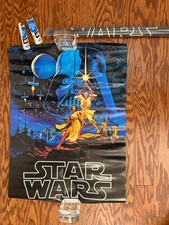 1977 Star Wars Hildebrandt Poster Factors 20x28 Original A New Hope w/ STICKERS picture