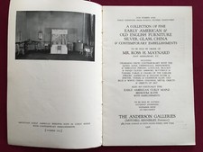 Antique American Furniture & Antique - Ross Maynard Collection 1926 Sale Catalog picture