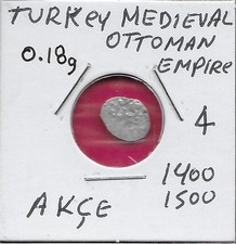 TURKEY MEDIEVAL OTTOMAN EMPIRE 1 AKCE c.1400-1500 CE SULEYMAN II 1687-1691,ARABI picture