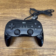 Official Nintendo Wii Pro Controller Classic Black RVL-005 OEM Refurbished picture