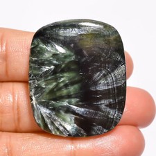 AAA+ Natural Seraphinite Radiant Cabochon Gemstone 60.5 Ct. 36X30X6 mm EE-19715 picture