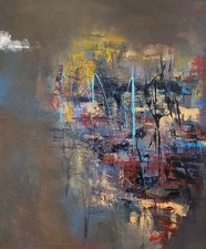 Original Professional Abstract Art One Of A Kind NO REPRINT on Canvas Acrylic... picture