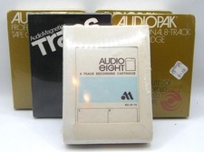 Lot of 5 Blank 8-Track Recordable Tape Cartridges Audiopak Tracs 90 NOS Sealed picture