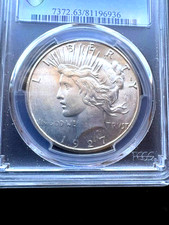 1927-S $1 Peace Silver Dollar PCGS MS63 GOLD SHIELD picture