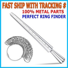 Metal Ring Sizer Guage Mandrel Finger Sizing Measure Stick Standard Jewelry Tool picture
