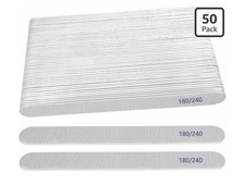 50 Packs Nail File,Emery Boards for Nails 180/240 Grit ,Wood Double Sided Emory picture