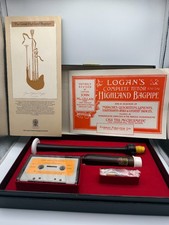Vintage Scottish bagpipe practice set featuring an R.G. Lawrie Ltd. Glasgow prac picture