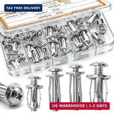 40PCS Expansion Screw and Petal Nut Kit M4 M5 M6 Jack Car Metal Screw Petal Shap picture