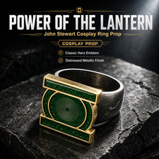 John Stewart Green Lantern Cosplay Ring Metal Ring Ornaments picture
