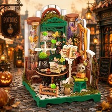 Rolife Potions Workshop DIY Miniature House 3D Wooden Puzzle Toy Halloween Gift picture