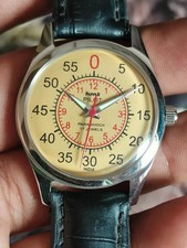 Vintage HMT Pilot Yellow Dial 17 Jewels Para Shock Mechanical hand winding Watch picture