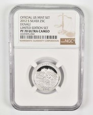 2012-S PF70 Denali Silver Quarter US Mint Limited Edition Set NGC picture