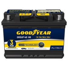 Goodyear 48-H6-AGM BCI Group Size 48 12V 70 AH, 120RC, 760 CCA Platinum series picture