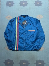 NEW Vintage 1960s Sir Jac nylon jacket racing car stripe NWT DEADSTOCK medium picture