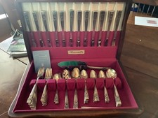 Oneida Community Kings Coronation Silverplate Flatware Set 1936 76 pieces  picture