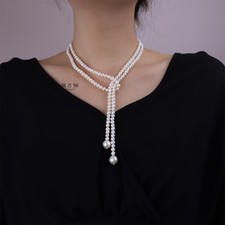 French Multi Layer Freshwater Pearl Long Sweater Choker Elegant  Women Jewelry picture