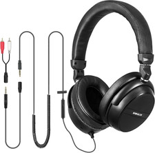 SIMOLIO Over Ear Wired TV Headphones,6.6M Long Cord,Volume Control,Mic,RCA&3.5mm picture