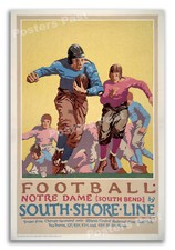 1925 Notre Dame Football - Vintage Travel Poster Print - 16x24 picture