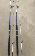 2 Shakespeare Tiger Spinning Rods 7’ Fresh/Saltwater Catfish/Trolling Med BLUE U picture