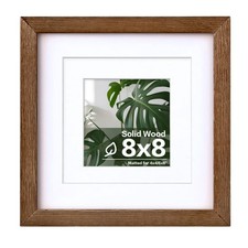 8x8 Picture Frame Made of Solid Wood with Plexiglass, Display Pictures 4x4/6x... picture