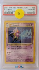 PSA 10 2001 POKEMON NEO REVELATION 25 STARMIE 1ST EDITION picture