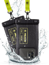 2 Pack Marine Waterproof Phone Pouch (Regular) -Black/Hi-Vis Yellow | Touchscree picture