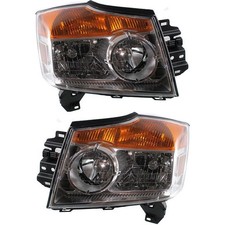 Headlights Headlamps Set For 2008-2015 Nissan Armada Left and Right Pair picture